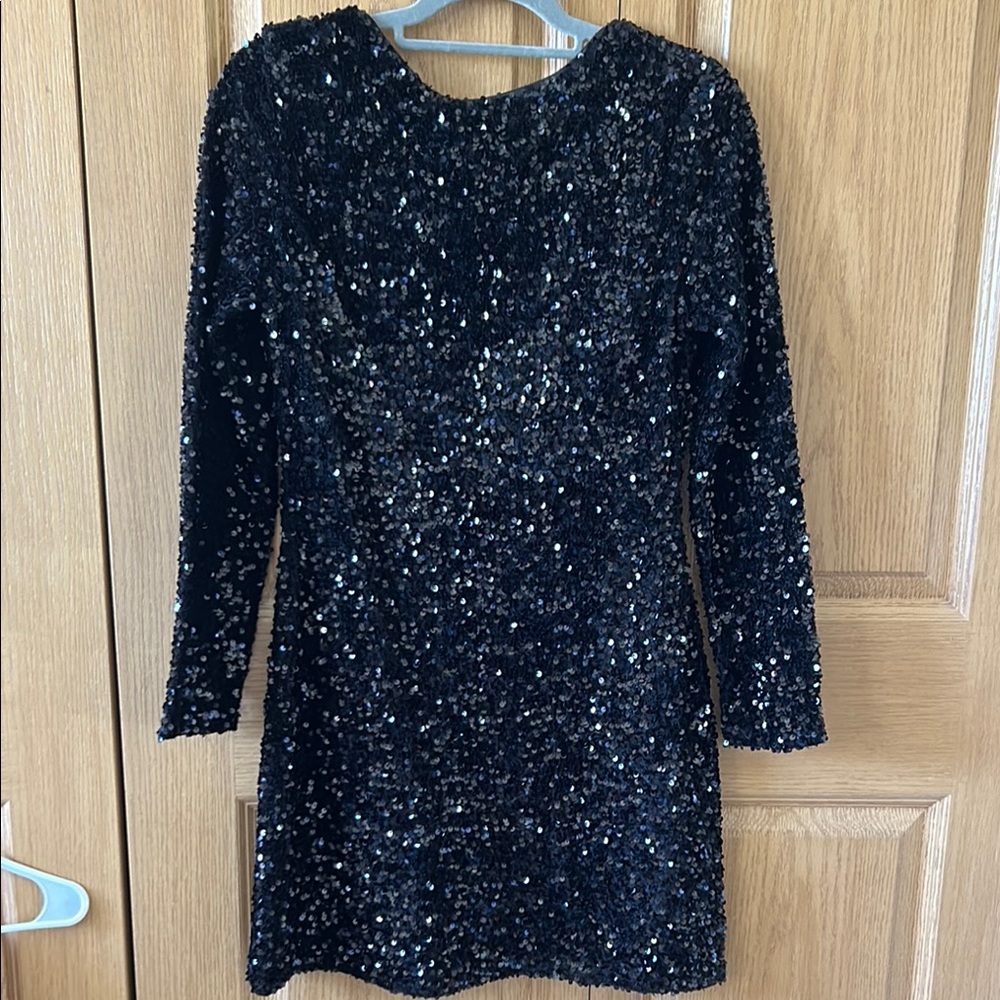 H & M Black Sequin Dress